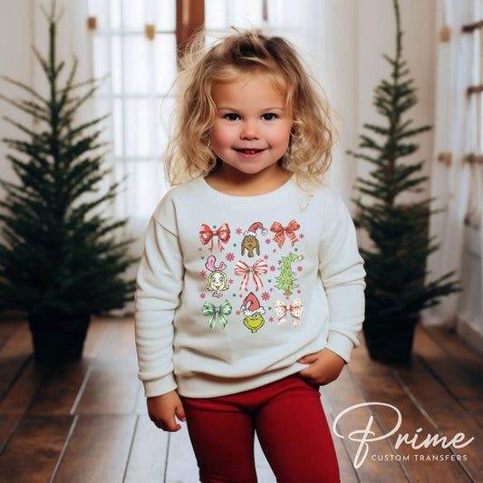 Grinch Coquette DTF Transfer Prime Custom Transfers