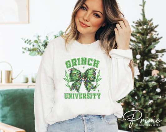 Grinch University DTF Transfer
