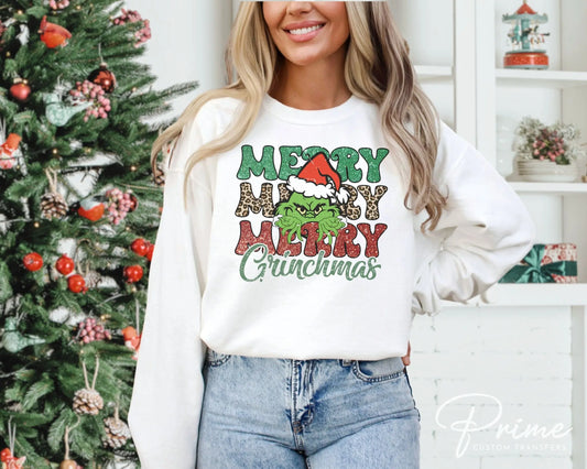 Merry Grinchmas DTF Transfer Prime Custom Transfers