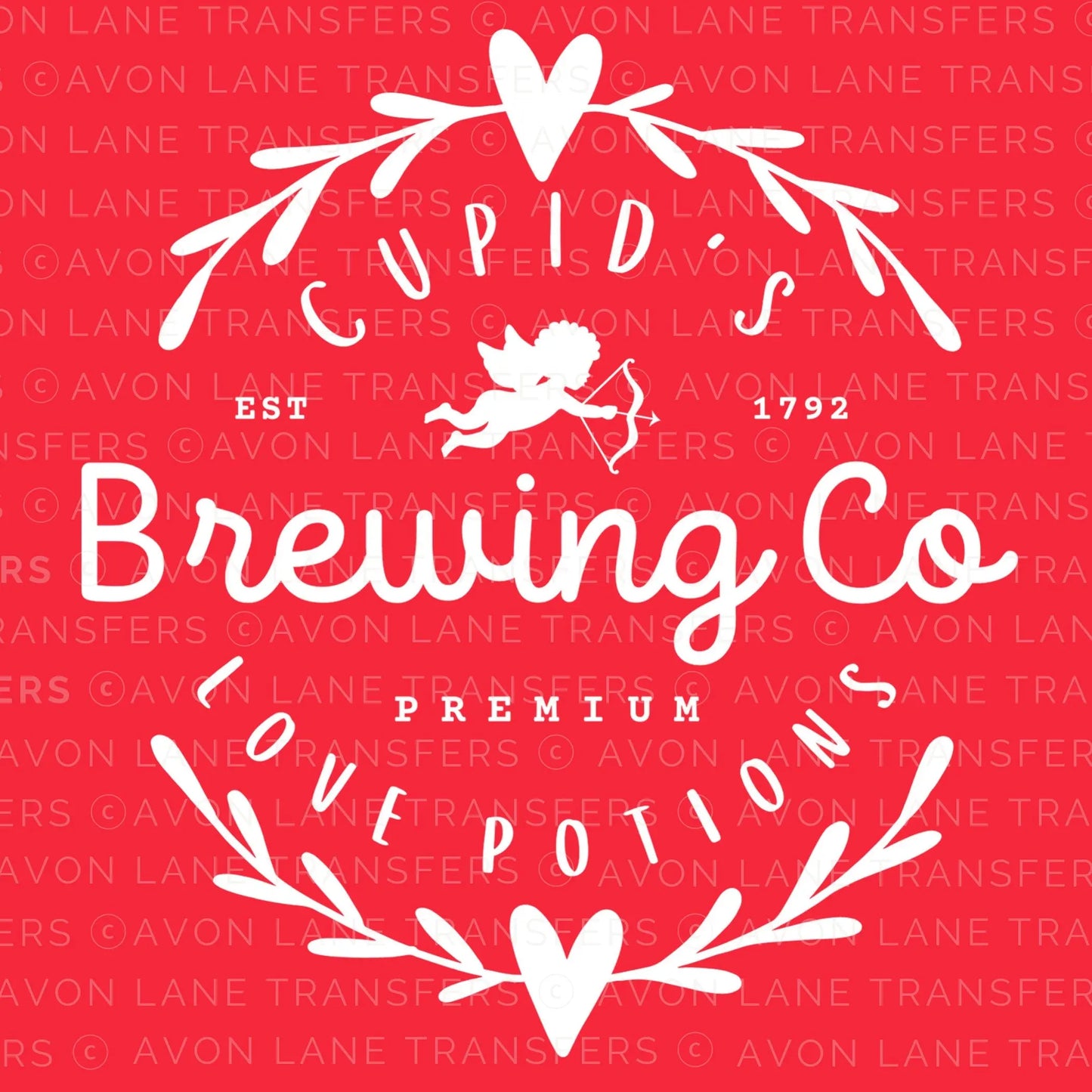 DTF Transfers, Ready to Press, T-shirt Transfers, Heat Transfer, Direct to Film, DTF Transfer| Valentine's Day | White Cupid's Brewing Co. |