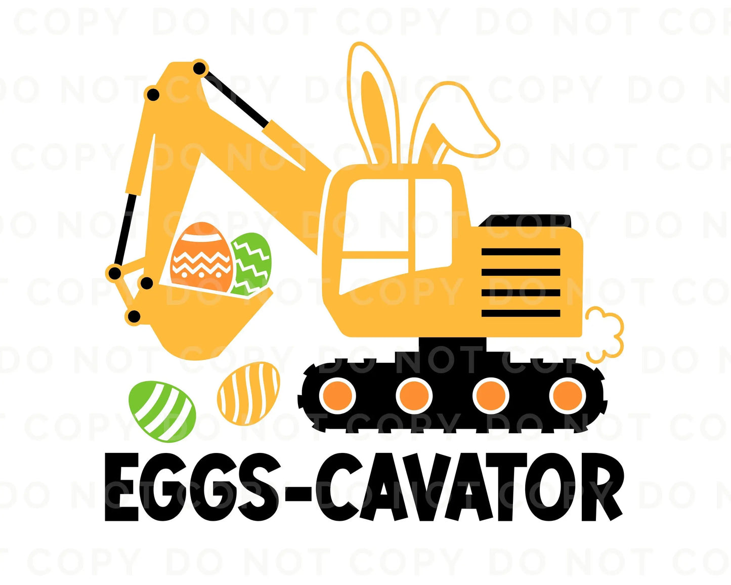Eggs-cavator DTF Transfers | Ready to Press | T-shirt Transfers | Heat Transfer | Easter Direct to Film Prints | Boys Easter Shirt dtf