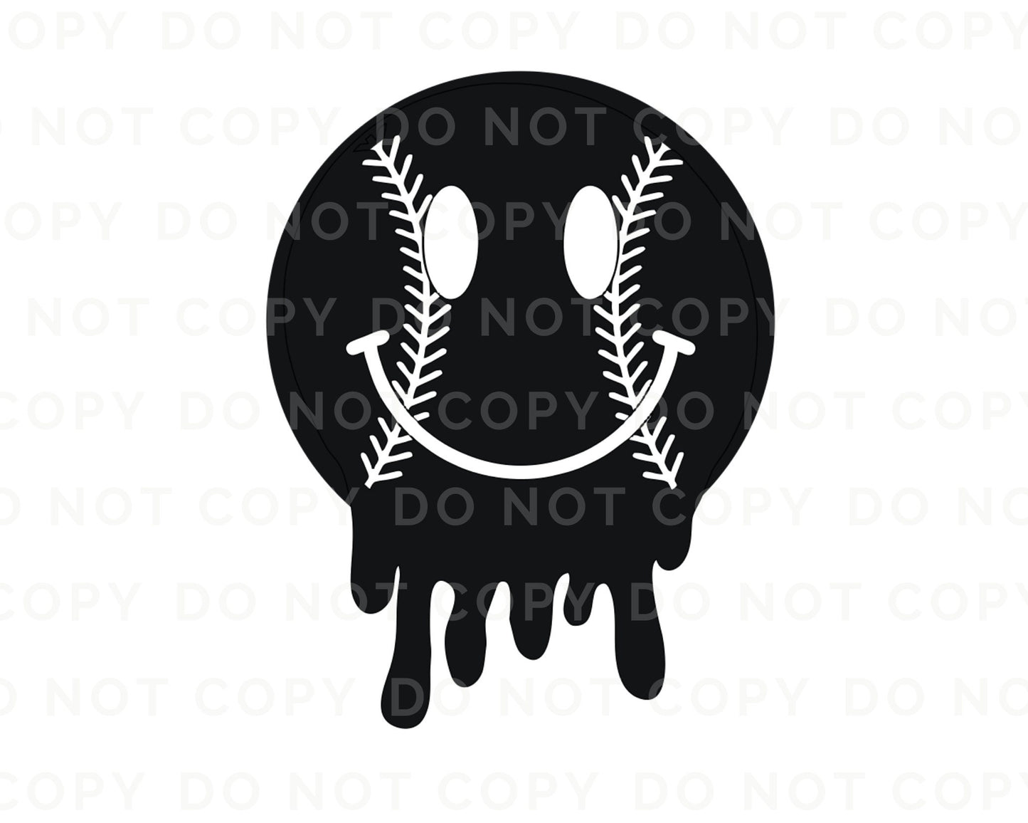 A direct to film transfer that says Somebody's Loud mouth Softball Mom. Back and front option. Front design is of baseball smiley face. The DTF transfer is a cold peel ready to press transfer.