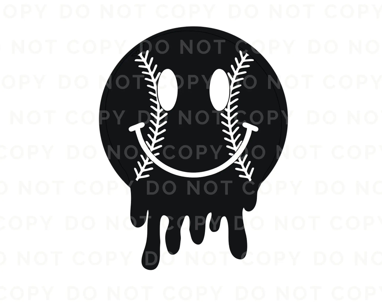 A direct to film transfer that says Somebody's Loud mouth Softball Mom. Back and front option. Front design is of baseball smiley face. The DTF transfer is a cold peel ready to press transfer.
