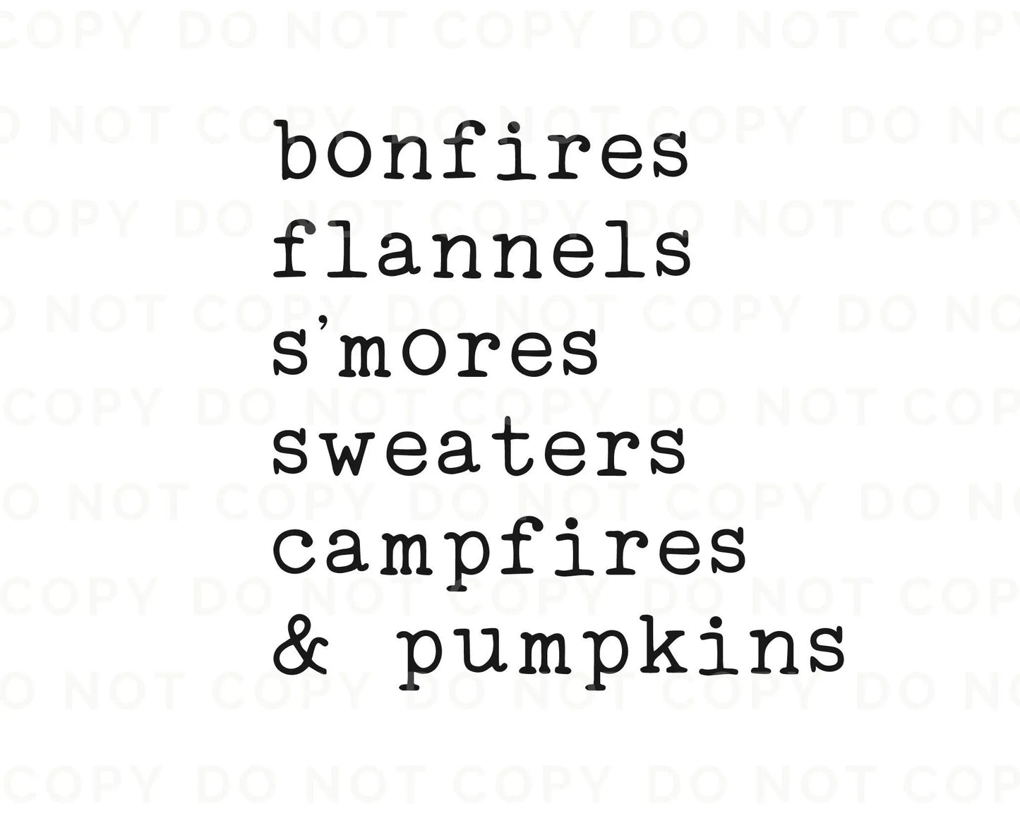 DTF Transfers, Ready to Press, Favorite Fall DTF Transfers, Bonfires, Flannels, S'mores, Sweaters, Campfires, and Pumpkins