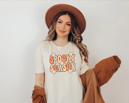 DTF Transfers, Ready to Press, T-shirt Transfers, Heat Transfer, Direct to Film, Fall Transfer, Halloween, Spooky Season Retro, Daisies