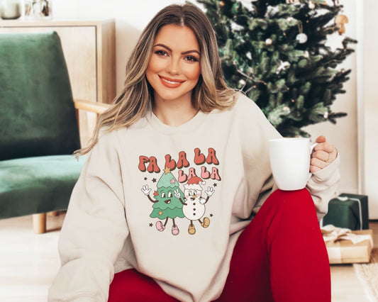 DTF Transfers, Ready to Press, T-shirt Transfers, Heat Transfer, Direct to Film, Custom Transfers, Christmas, Holiday, Retro Fa La La La