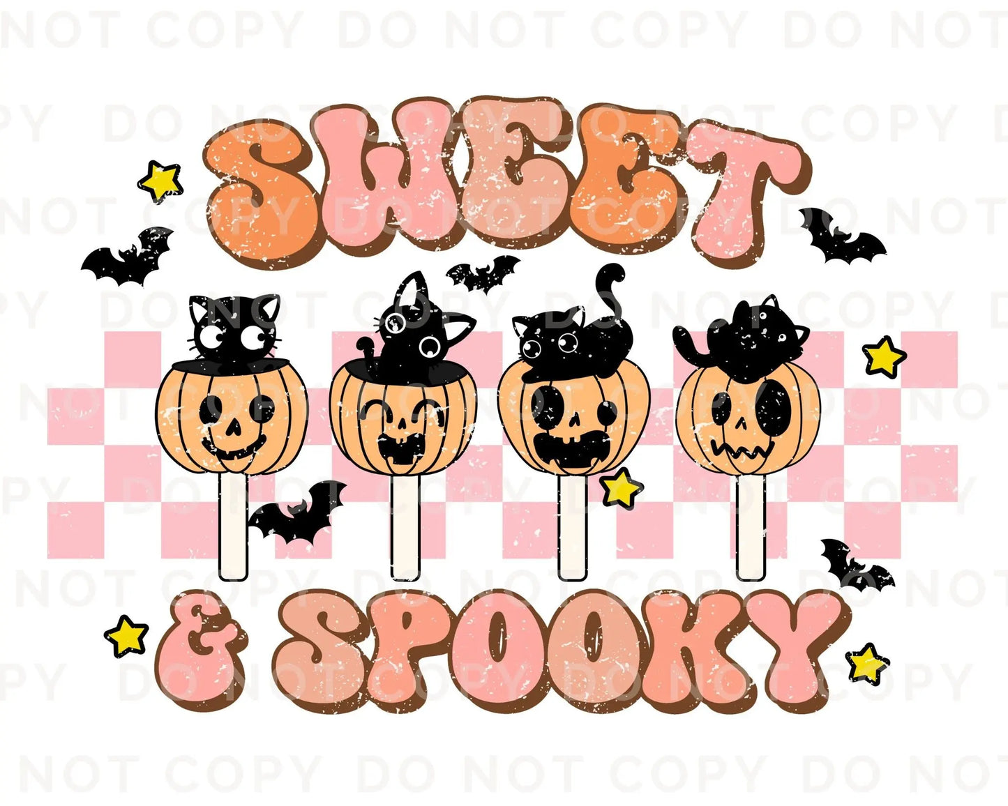DTF Transfers, Ready to Press, T-shirt Transfers, Heat Transfer, Direct to Film, Custom Transfers, Pumpkins, Black Cat, Sweet and Spooky