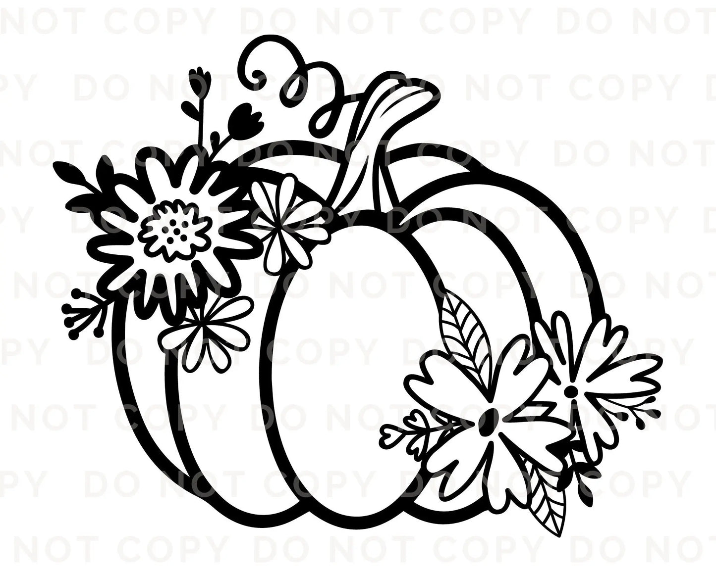 DTF Transfers, Ready to Press, T-shirt Transfers, Heat Transfer, Direct to Film, Custom Transfers, Halloween, Fall, Floral Pumpkin