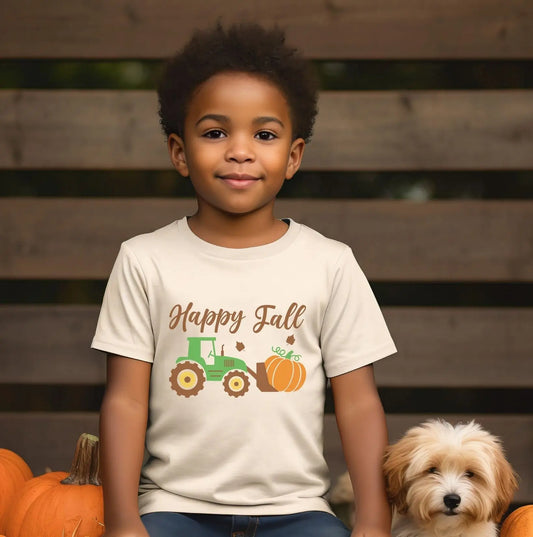 DTF Transfers, Ready to Press, T-shirt Transfers, Heat Transfer, Direct to Film, Custom Transfers, Halloween, Fall, Happy Fall Green Tractor
