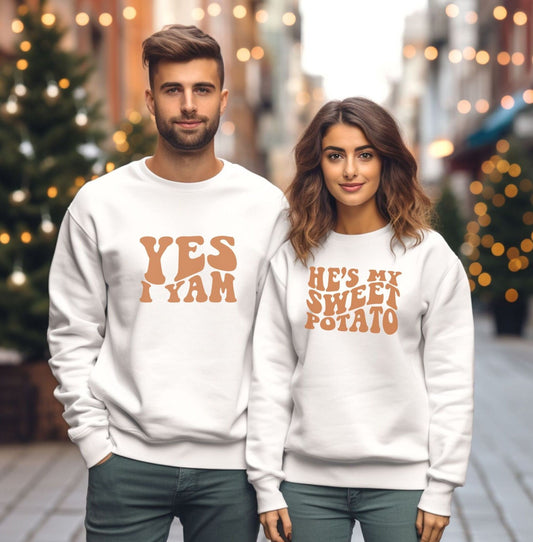 DTF Transfers, Ready to Press, T-shirt Transfers, Heat Transfer, Direct to Film, Fall Transfer, Couples, Thanksgiving, He's My Sweet Potato