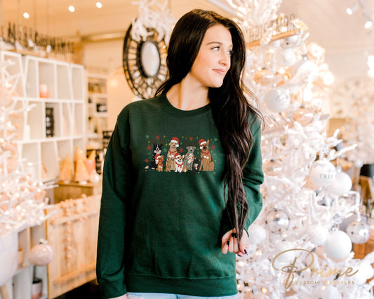 Christmas DTF Transfers, Ready to Press, T-shirt, Custom, Heat Transfer, Direct to Film, Christmas, Pet Lover, Santa Hat, Woofmas, Dog Mama