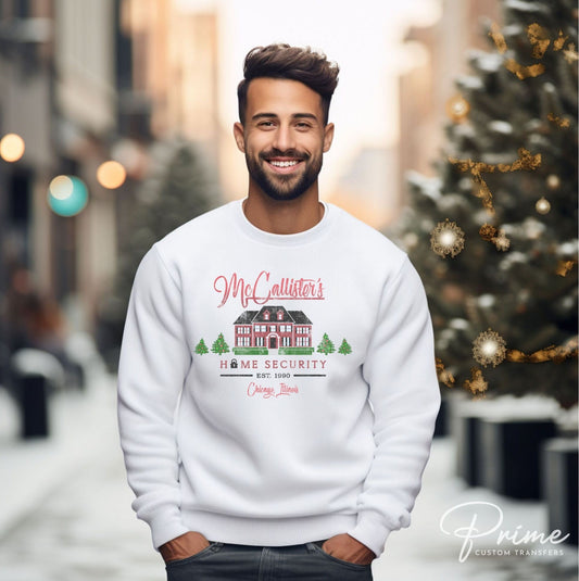 Christmas, DTF Transfers, Ready to Press, T-shirt Transfers, Custom, Heat Transfer, Direct to Film, Christmas Movie, Home Security