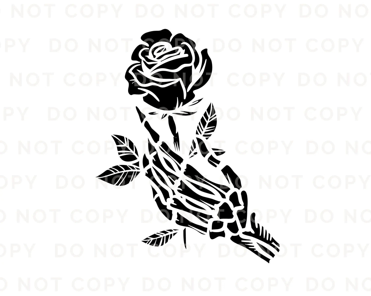DTF Transfers, Ready to Press, T-shirt Transfers, Heat Transfer, Direct to Film, Valentine's Day, Skeleton, Flower, Skull Hand and Rose