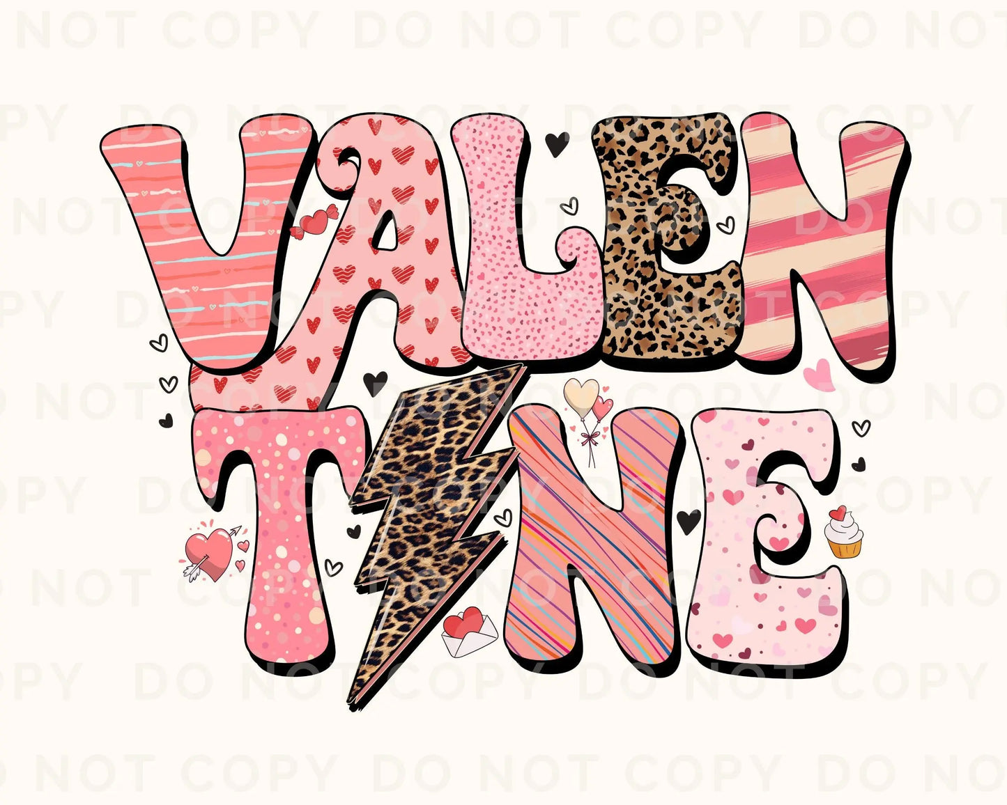 DTF Transfers, Ready to Press, T-shirt Transfers, Heat Transfer, Direct to Film, Cold Peel, Valentine's Day, Trendy, Heart, Groovy Valentine