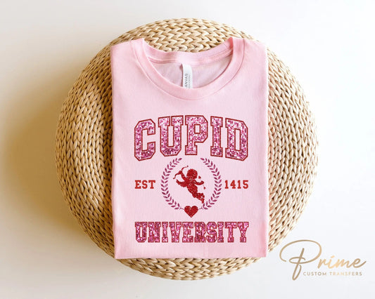 DTF Transfers, Ready to Press, T-shirt Transfers, Heat Transfer, Direct to Film, Valentine's Day, Holiday, Cold Peel, Cupid University