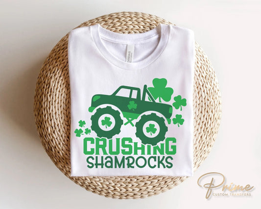 DTF Transfers, Ready to Press, T-shirt Transfers, Heat Transfer, Direct to Film, St Patties, St Patrick's Day, Clover, Crushing Shamrocks