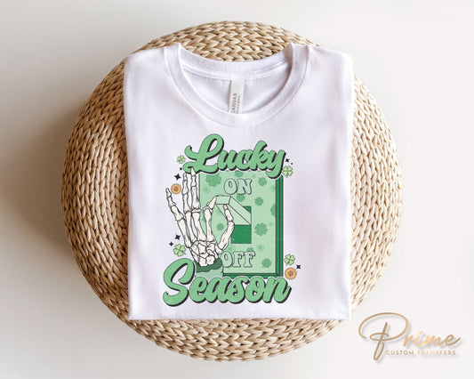 DTF Transfers, Ready to Press, T-shirt Transfers, Heat Transfer, Direct to Film, St Patties, St Patrick's Day, Skull, Skeleton, Lucky Season