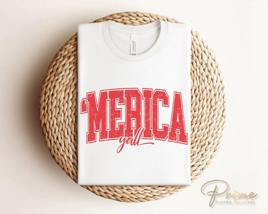 4th of July DTF Transfers, Ready to Press, T-shirt Transfers, Heat Transfer, Direct to Film, USA, Holiday, Independence, Merica Ya'll