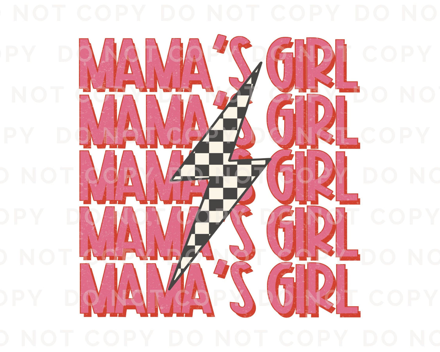 Mother's Day DTF Transfers, Ready to Press, T-shirt Transfers, Heat Transfer, Direct to Film, Mommy and Me, Matching, Pink, Mama's Girl