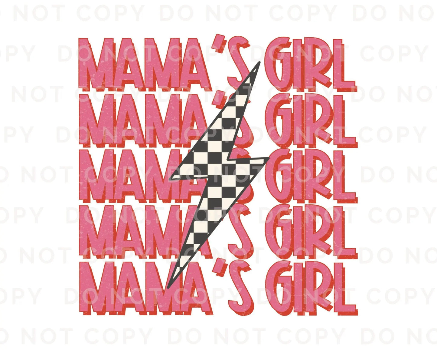 Mother's Day DTF Transfers, Ready to Press, T-shirt Transfers, Heat Transfer, Direct to Film, Mommy and Me, Matching, Pink, Mama's Girl