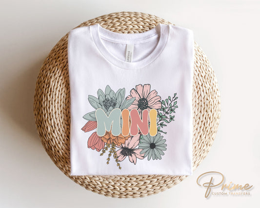 Mother's Day DTF Transfers, Ready to Press, T-shirt Transfers, Heat Transfer, Direct to Film, Mommy and Me, Matching, Flowers, Mama Floral