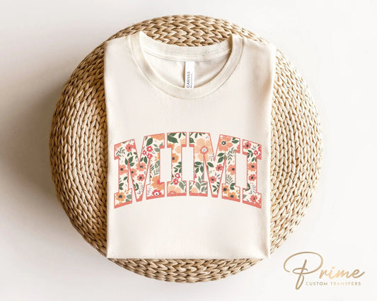 Mother's Day DTF Transfers, Ready to Press, T-shirt Transfers, Heat Transfer, Direct to Film, Grandparent, Retro, Boho, Gift, Floral Mimi