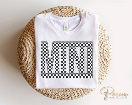 Mother's Day DTF Transfers, Ready to Press, T-shirt Transfers, Heat Transfer, Direct to Film, Mommy and Me, Matching, Retro Checkered Mini
