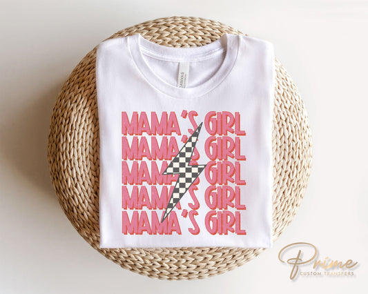 Mother's Day DTF Transfers, Ready to Press, T-shirt Transfers, Heat Transfer, Direct to Film, Mommy and Me, Matching, Pink, Mama's Girl