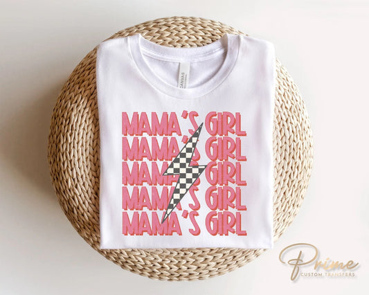 Mother's Day DTF Transfers, Ready to Press, T-shirt Transfers, Heat Transfer, Direct to Film, Mommy and Me, Matching, Pink, Mama's Girl
