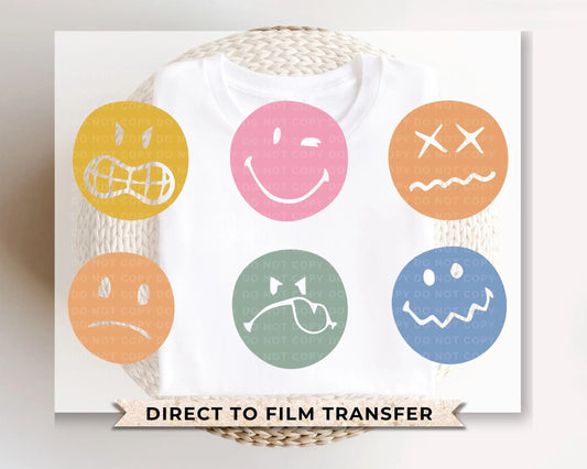 Mental Health DTF Transfers, Ready to Press, T-shirt Transfers, Heat Transfer, Direct to Film, Retro, It's Okay To Feel All The Feels