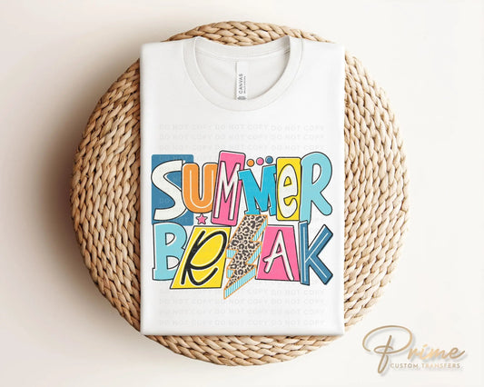 Summer DTF Transfers, Ready to Press, T-shirt Transfers, Heat Transfer, Direct to Film, End of School, Last Day, Teacher, Retro Summer Break