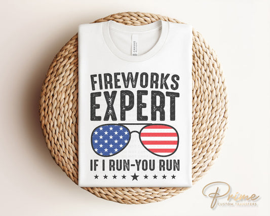 4th of July DTF Transfers, Ready to Press, T-shirt Transfers, Heat Transfer, Direct to Film, USA, Holiday, Family, Funny, Firework Expert