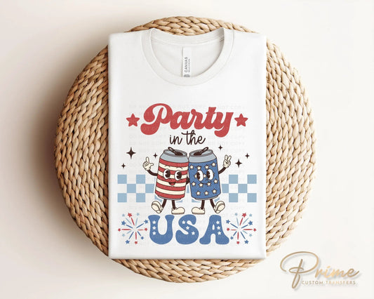 4th of July DTF Transfers, Ready to Press, T-shirt Transfers, Heat Transfer, Direct to Film, Fourth, Holiday, Party in The USA, Memorial Day
