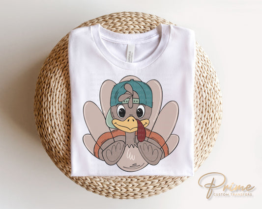 Thanksgiving DTF Transfers, Ready to Press, T-shirt Transfers, Heat Transfer, Direct to Film, Cute, Holiday, Fall, Autumn, Boy Turkey