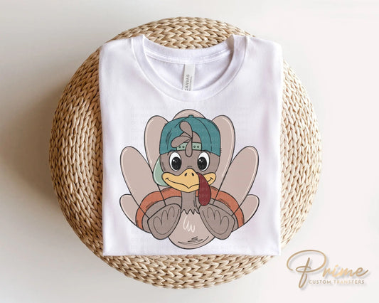 Thanksgiving DTF Transfers, Ready to Press, T-shirt Transfers, Heat Transfer, Direct to Film, Cute, Holiday, Fall, Autumn, Boy Turkey