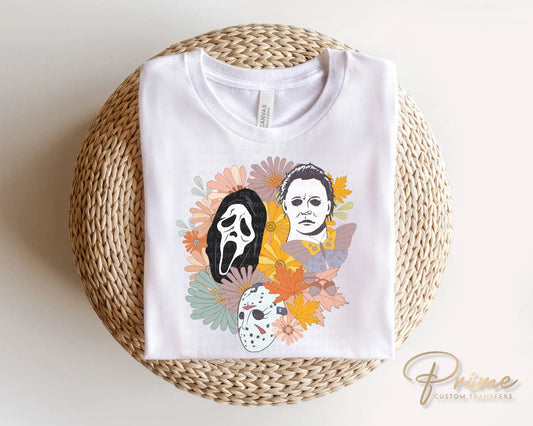 Halloween DTF Transfers, Ready to Press, T-shirt Transfers, Heat Transfer, Direct to Film, Spooky, Scary, Movie, Trendy, Retro, Triller