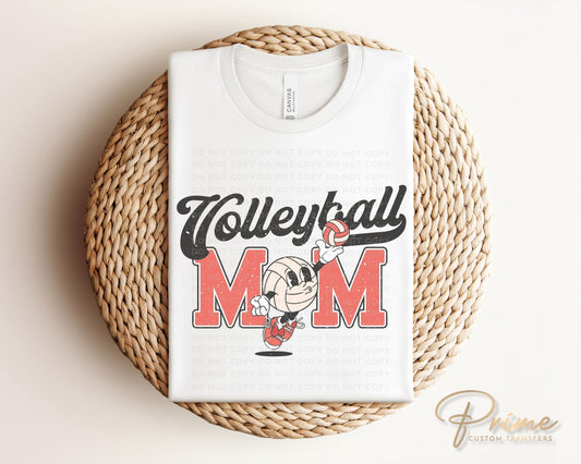 Volleyball DTF Transfers, Ready to Press, T-shirt Transfers, Heat Transfer, Direct to Film, Sports Mom, Retro Volleyball Mom, Distressed