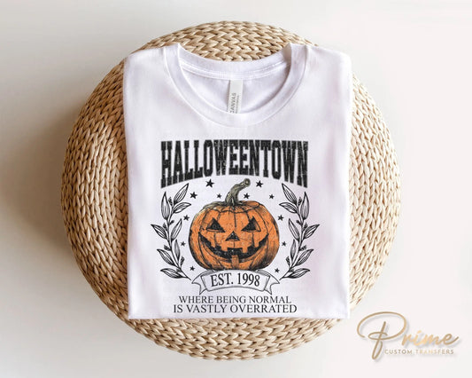 Halloween DTF Transfers, Ready to Press, T-shirt Transfers, Heat Transfer, Direct to Film, Fall, Retro, Vintage, HalloweenTown Est 1998