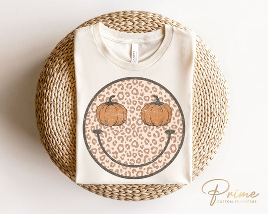 Fall DTF Transfers, Ready to Press, T-shirt Transfers, Heat Transfer, Direct to Film, Leopard, Cheetah, Autumn, Pumpkin Season, Retro
