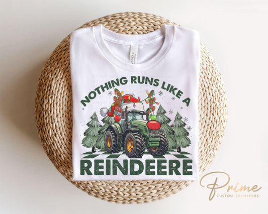 Christmas DTF Transfers, Ready to Press, T-shirt Transfers, Heat Transfer, Direct to Film, Holiday, Truck, Pine, Boy, Kids, Tractor Reindeer