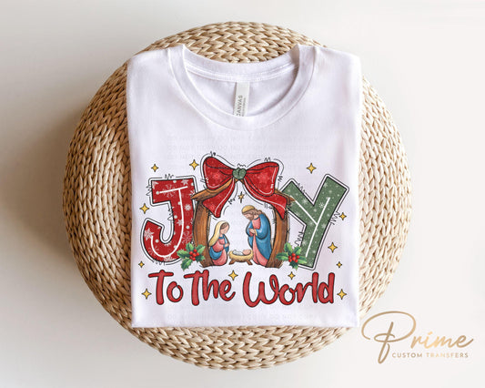 Christmas DTF Transfers, Ready to Press, T-shirt Transfers, Heat Transfer, Direct to Film, Holiday, Nativity, Baby Jesus, Manger, Christian