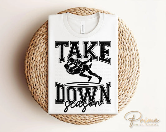 Wrestling DTF Transfer, Ready to Press, T-shirt Transfer, Heat Transfer, Direct to Film, Wrestle, Sports Mom, Spirit, Pin, Take Down Season