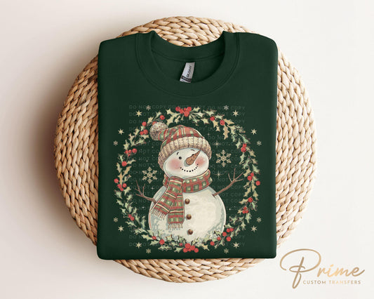 Snowman DTF Transfers, Ready to Press, T-shirt Transfers, Heat Transfer, Direct to Film, Holiday, Christmas, Snow, Cute, Winter Snowman
