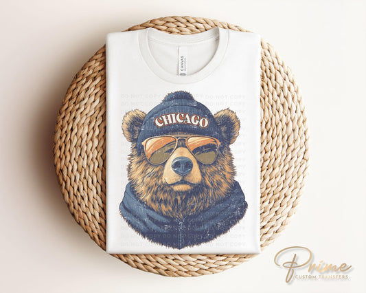 Football DTF Transfer, Ready to Press, T-shirt Transfer, Heat Transfer, Direct to Film, Sports Fan Apparel, Game Day, Chicago Football