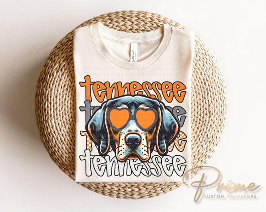 Football DTF Transfers, Ready to Press, T-shirt Transfers, Heat Transfer, Direct to Film, Sports Fan, Hound Dog, College Tennessee Football
