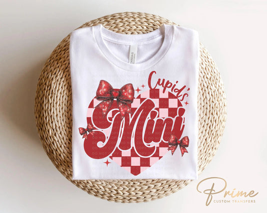 Valentine DTF Transfers, Ready to Press, T-shirt Transfers, Heat Transfer, Direct to Film, Holiday, Love, Matching, Checkered Mommy and Me