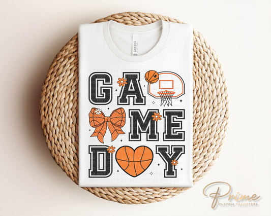 Basketball DTF Transfers, Ready to Press, T-shirt Transfers, Heat Transfer, Direct to Film, Sports Mom, Coquette Bow, Game Day, Trendy