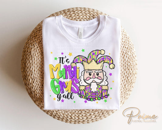 Mardi Gras DTF Transfer, Ready to Press, T-shirt Transfer, Heat Transfer, Direct to Film, Louisiana New Orleans, Fleur De Lis, Nutcracker