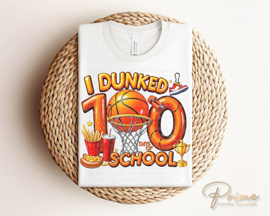 School DTF, Ready to Press, DIY T-shirt, Heat Transfer, Direct to Film, Preschool, Basketball, Sports, Boy, Teacher, 100 Days of School