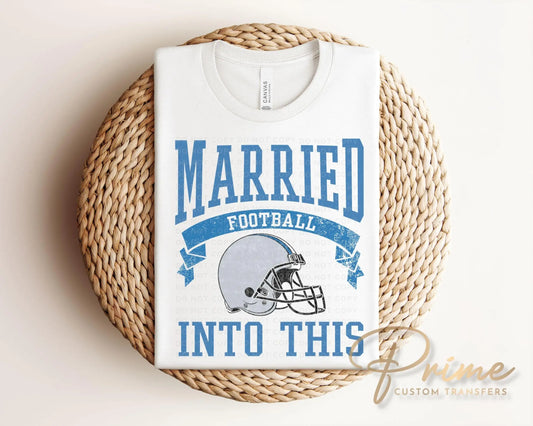 Football DTF Transfers, Ready to Press, T-shirt Transfers, Heat Transfer, Direct to Film, Sports, Wife Matching, Detroit Married Into This